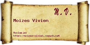 Moizes Vivien névjegykártya